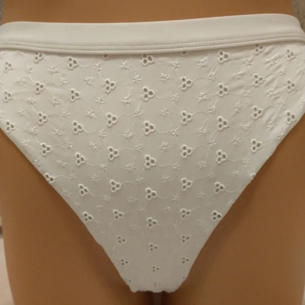 Dippin' Daisy's Yellow and White Embroidered Eyelet Bikini